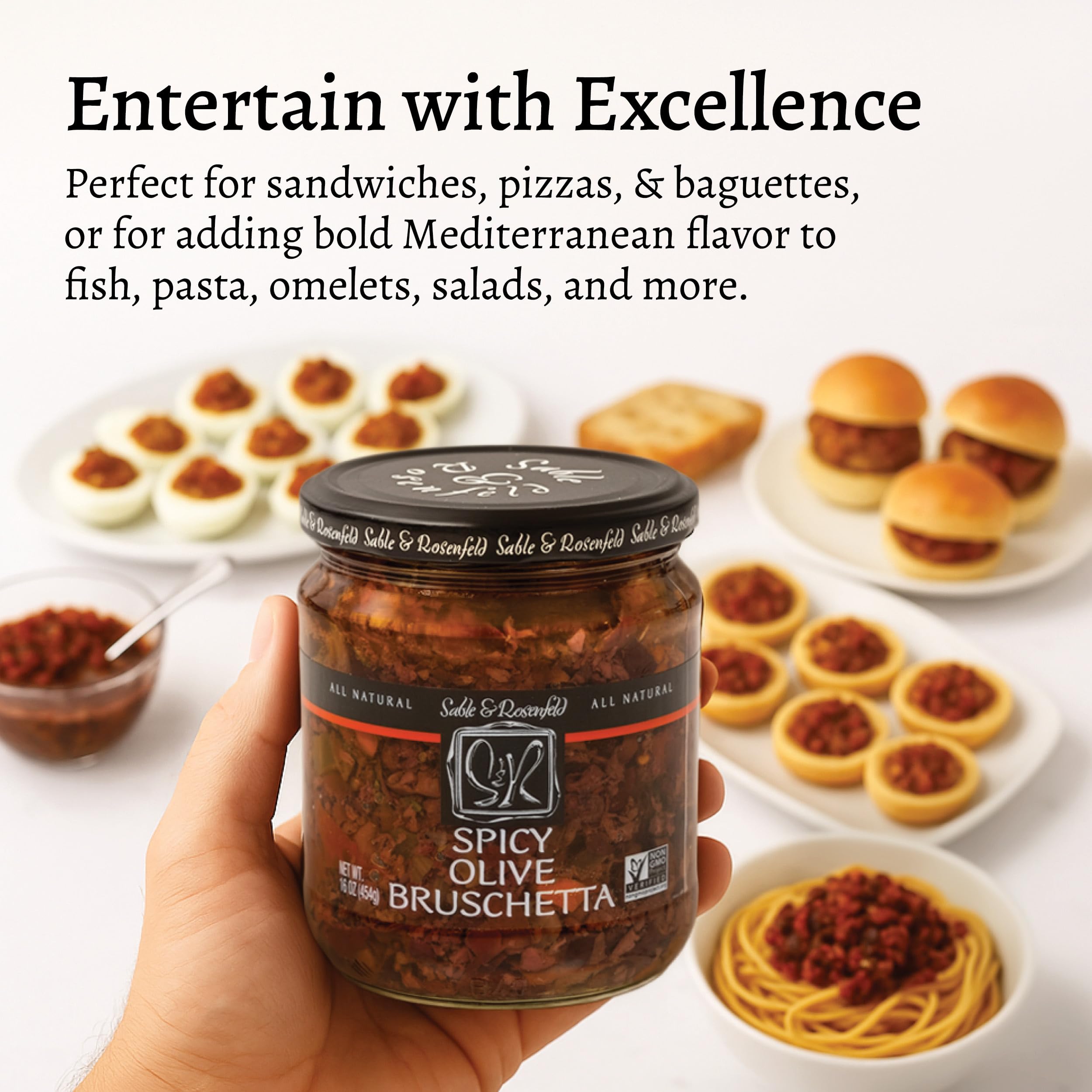 Amazon.com : Sable & Rosenfeld Spicy Olive Bruschetta in a Jar 16
